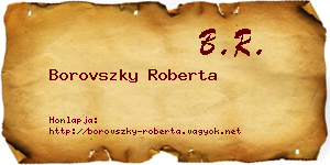 Borovszky Roberta névjegykártya